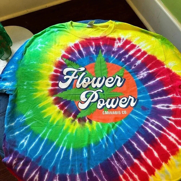 Flower Power Cannabis Co. Tie Dye Tee - NWOT - Picture 4 of 5